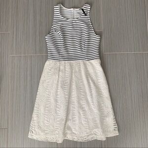 Kensie striped and lace dress